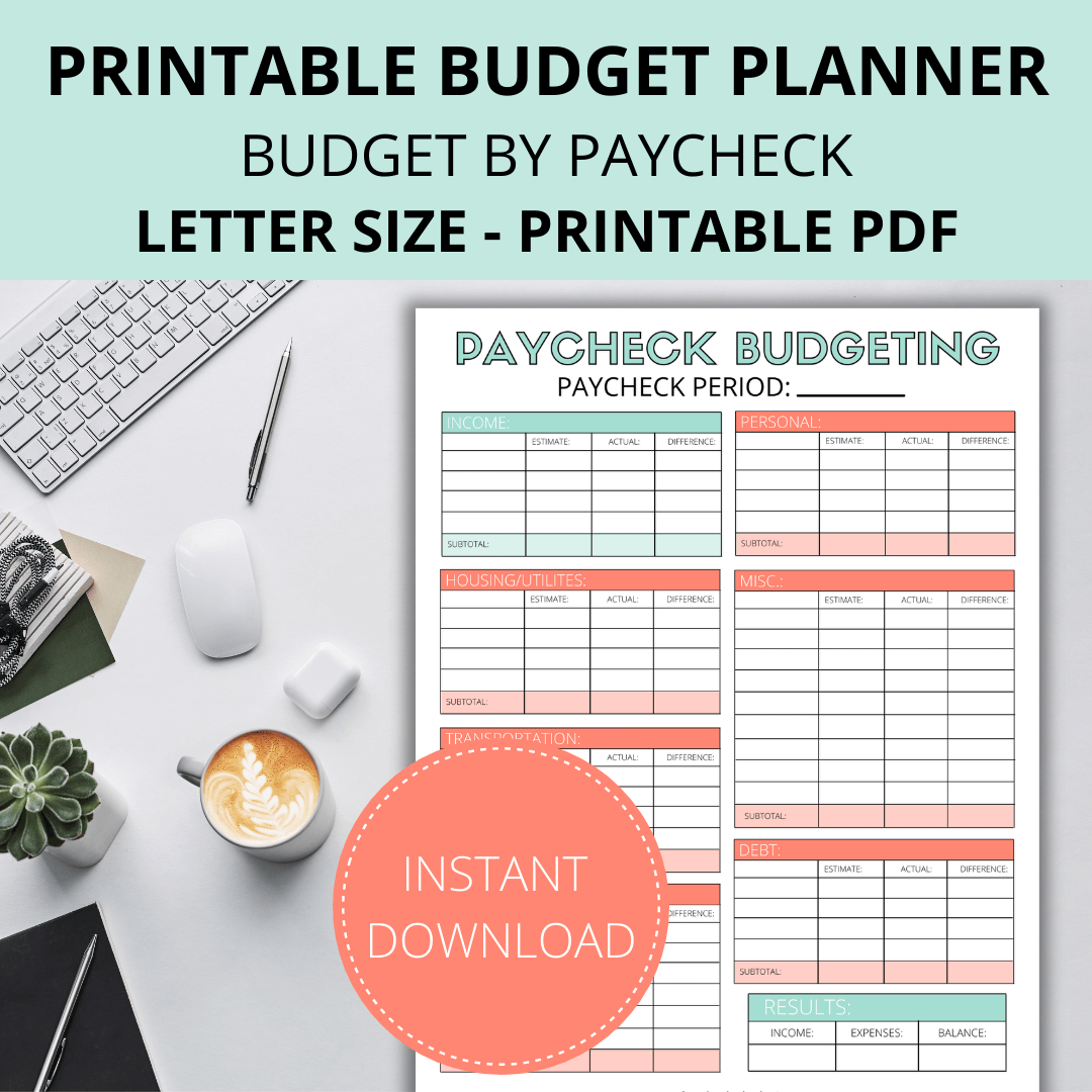 Budget By Paycheck Printable Template – Freedom In A Budget